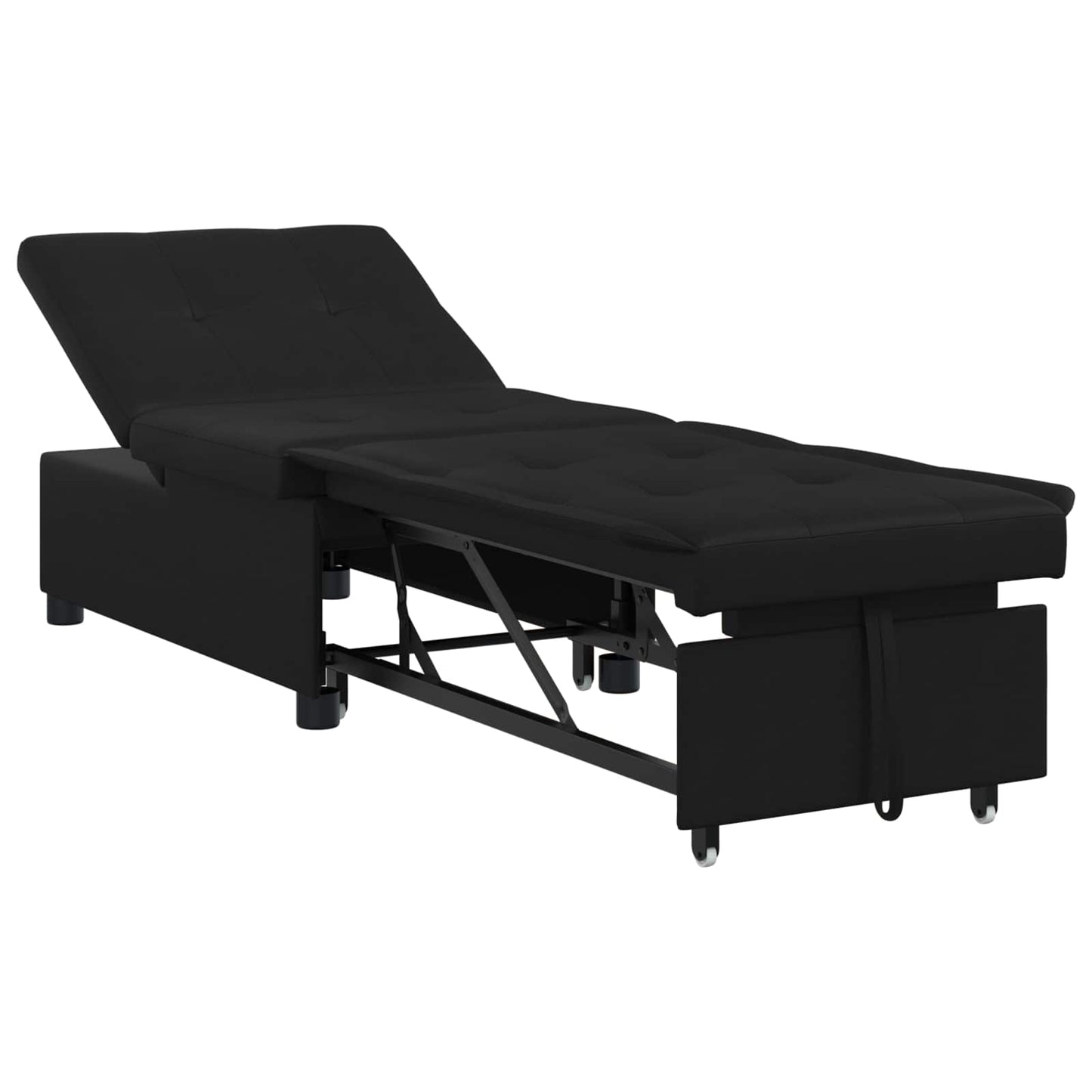 Schlafsofa Ausziehbar Schwarz 194 x 67 x 82 cm Mikrofaser