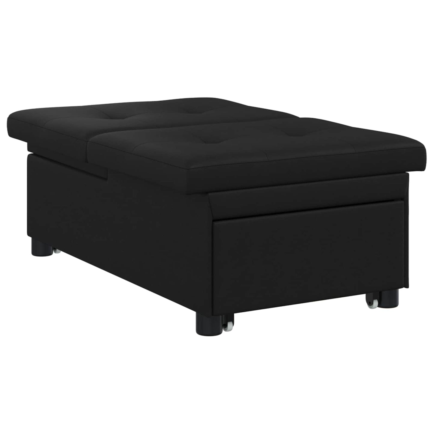 Schlafsofa Ausziehbar Schwarz 194 x 67 x 82 cm Mikrofaser