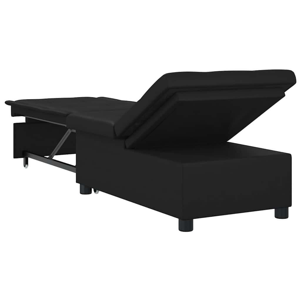 Schlafsofa Ausziehbar Schwarz 194 x 67 x 82 cm Mikrofaser