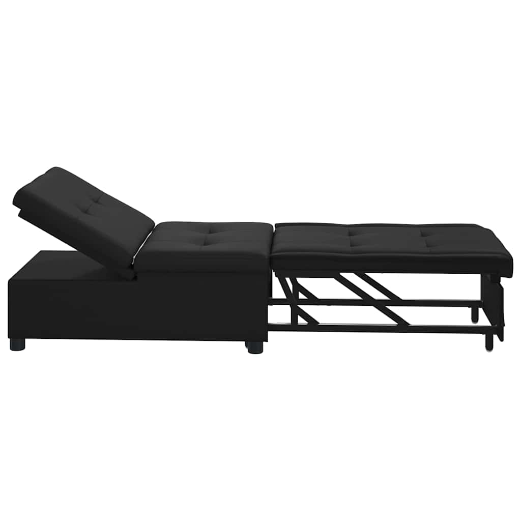 Schlafsofa Ausziehbar Schwarz 194 x 67 x 82 cm Mikrofaser
