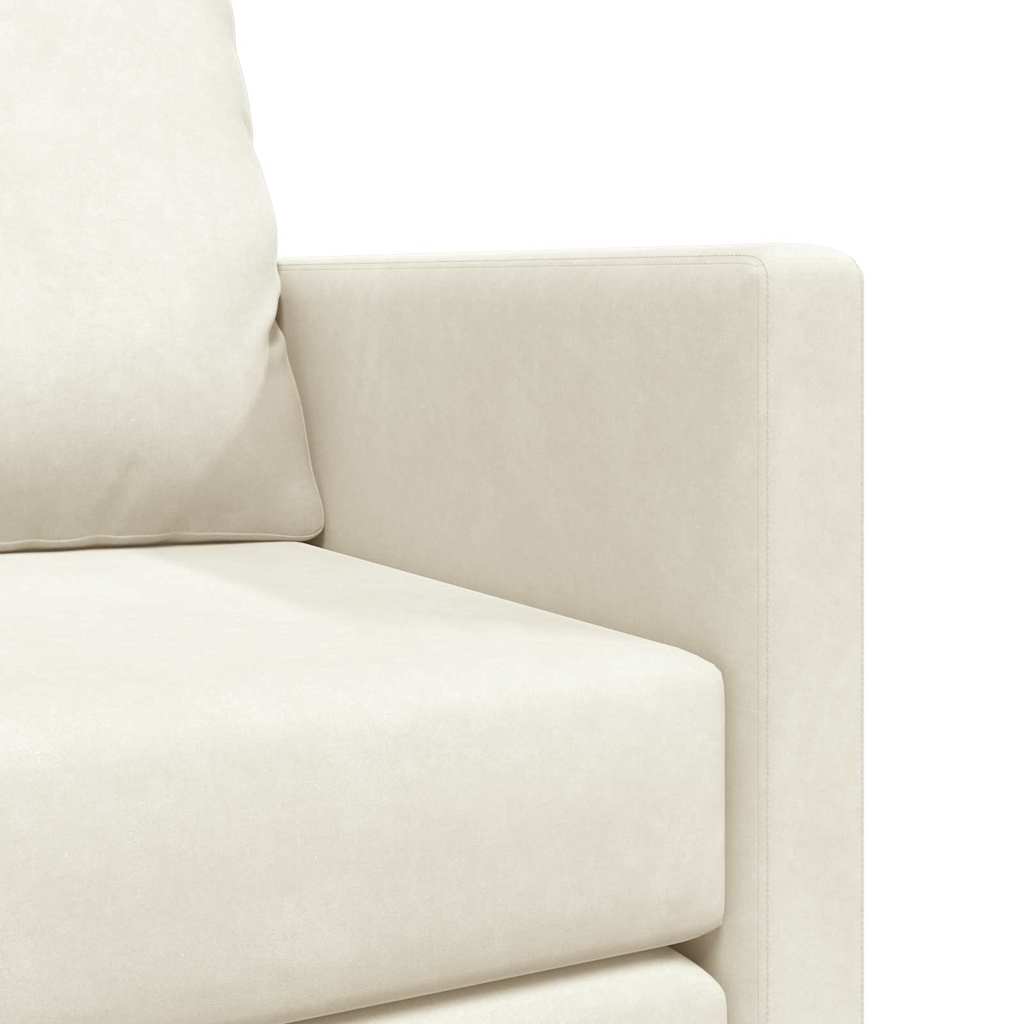 Schlafsofa Creme 204 x 122 x 60 cm Samt