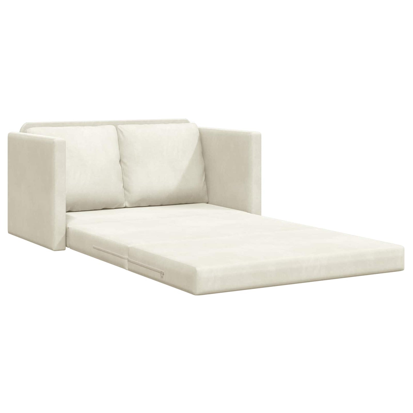 Schlafsofa Creme 204 x 122 x 60 cm Samt