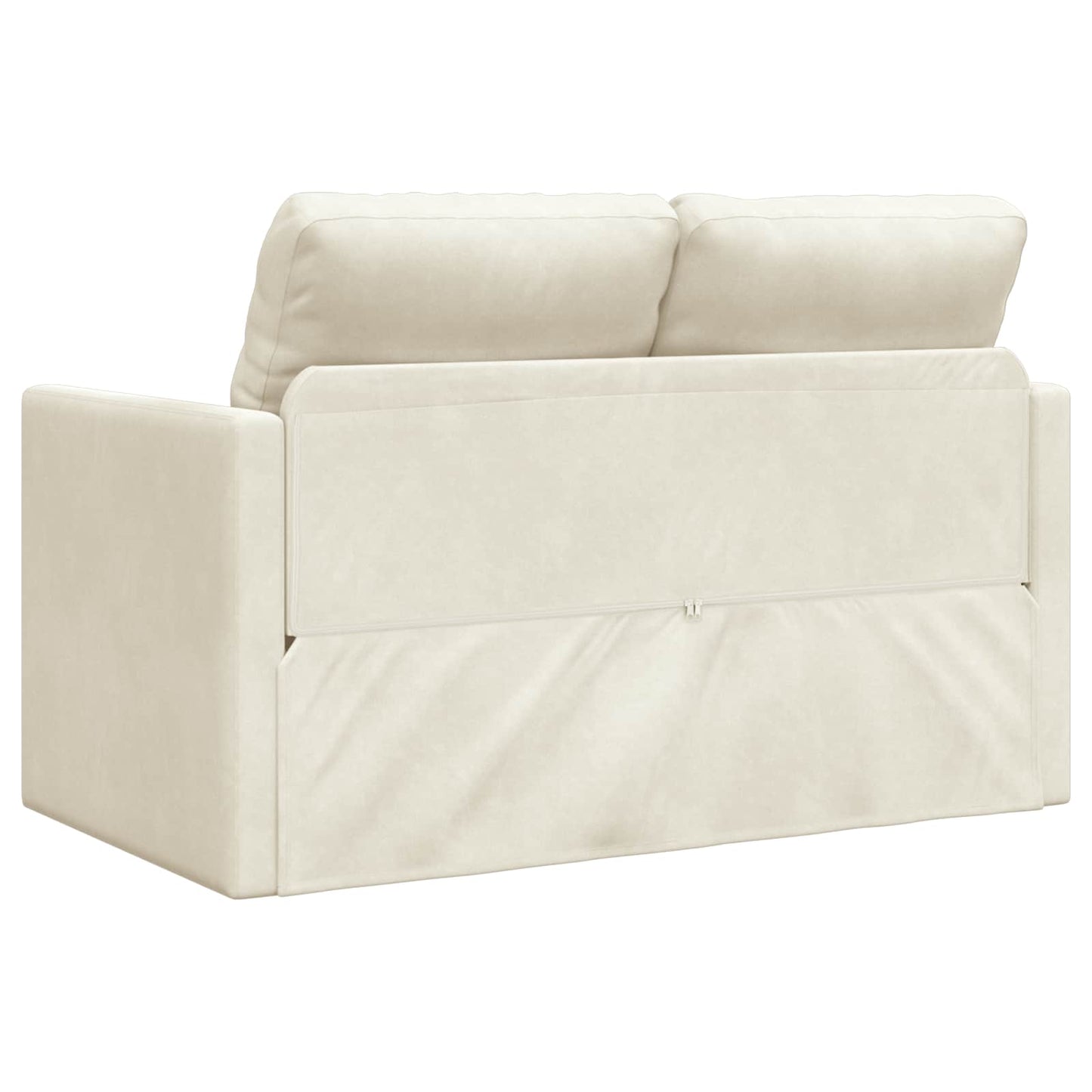 Schlafsofa Creme 204 x 122 x 60 cm Samt