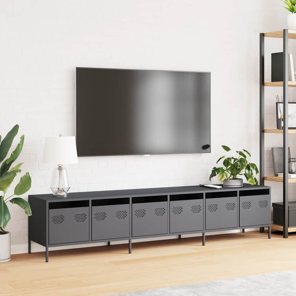 TV-Schrank Anthrazit 202x39x43,5 cm Kaltgewalzter Stahl
