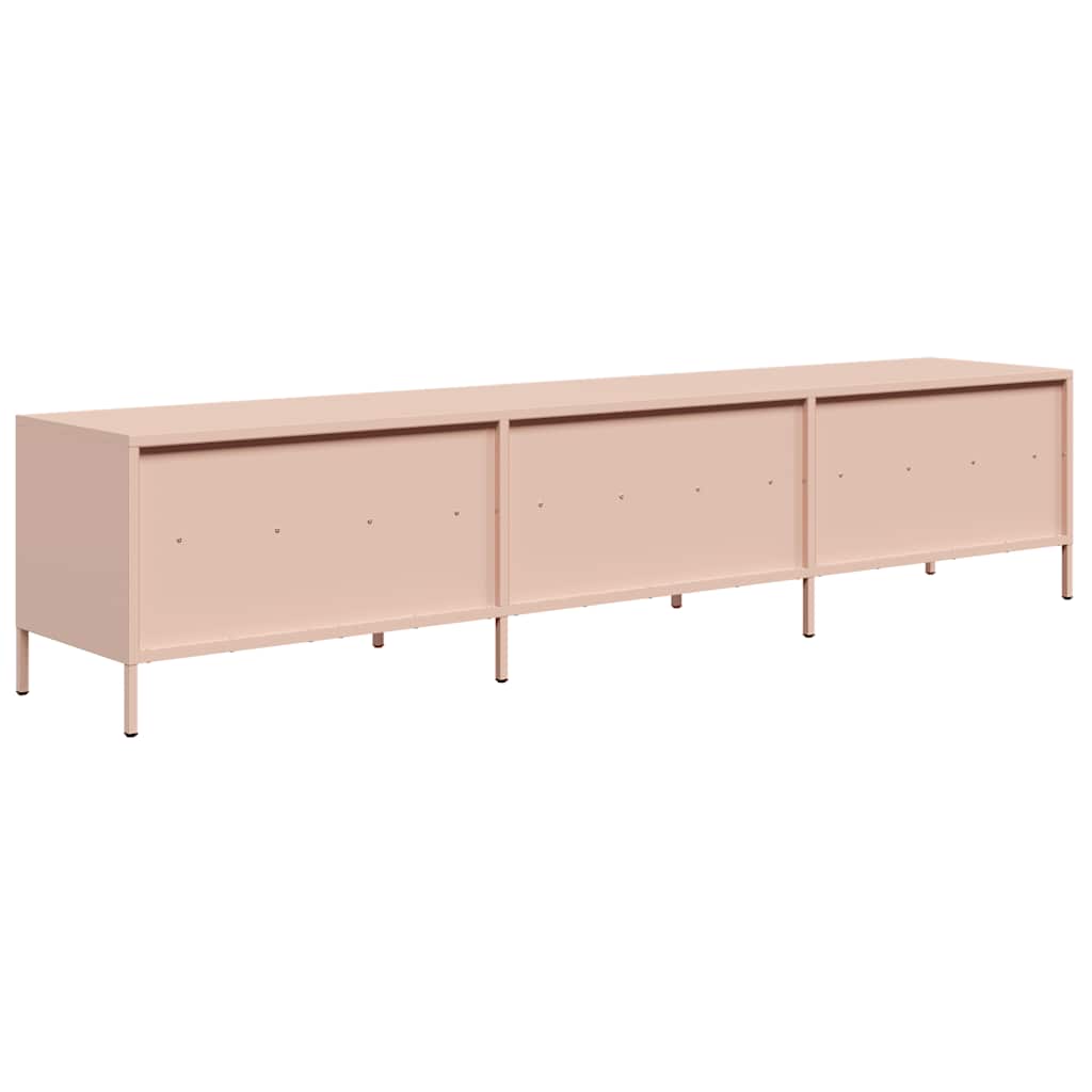 TV-Schrank Rosa 202x39x43,5 cm Kaltgewalzter Stahl
