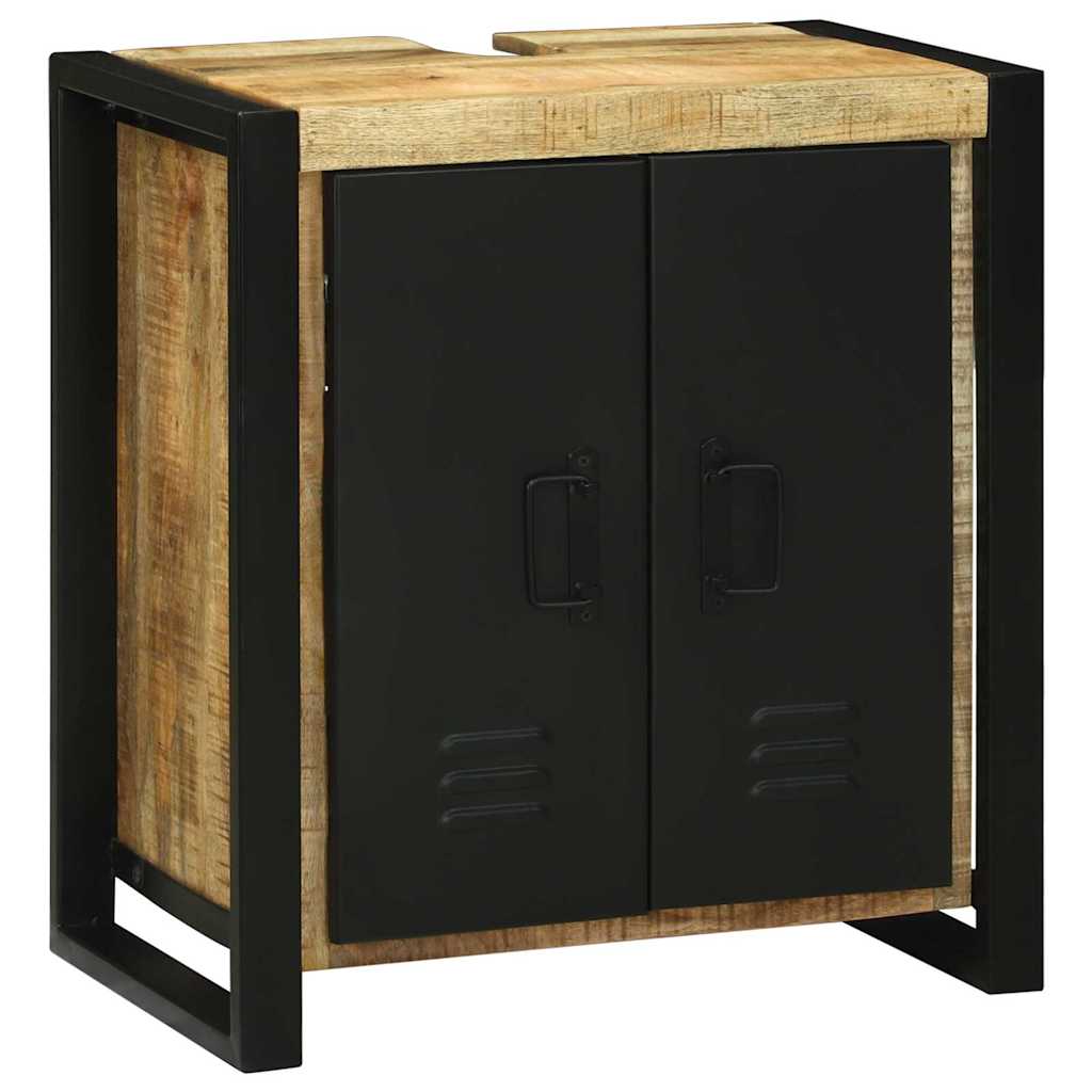 Badezimmermöbel-Set mit Regal 2 pcs Braun Massives Mangoholz
