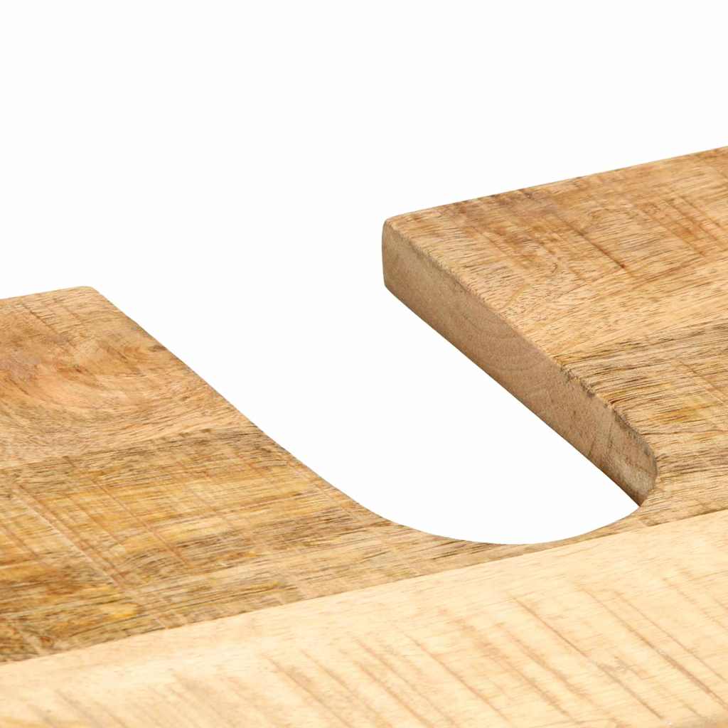 Badezimmermöbel-Set 3 pcs Braun und Schwarz Massivholz Mango