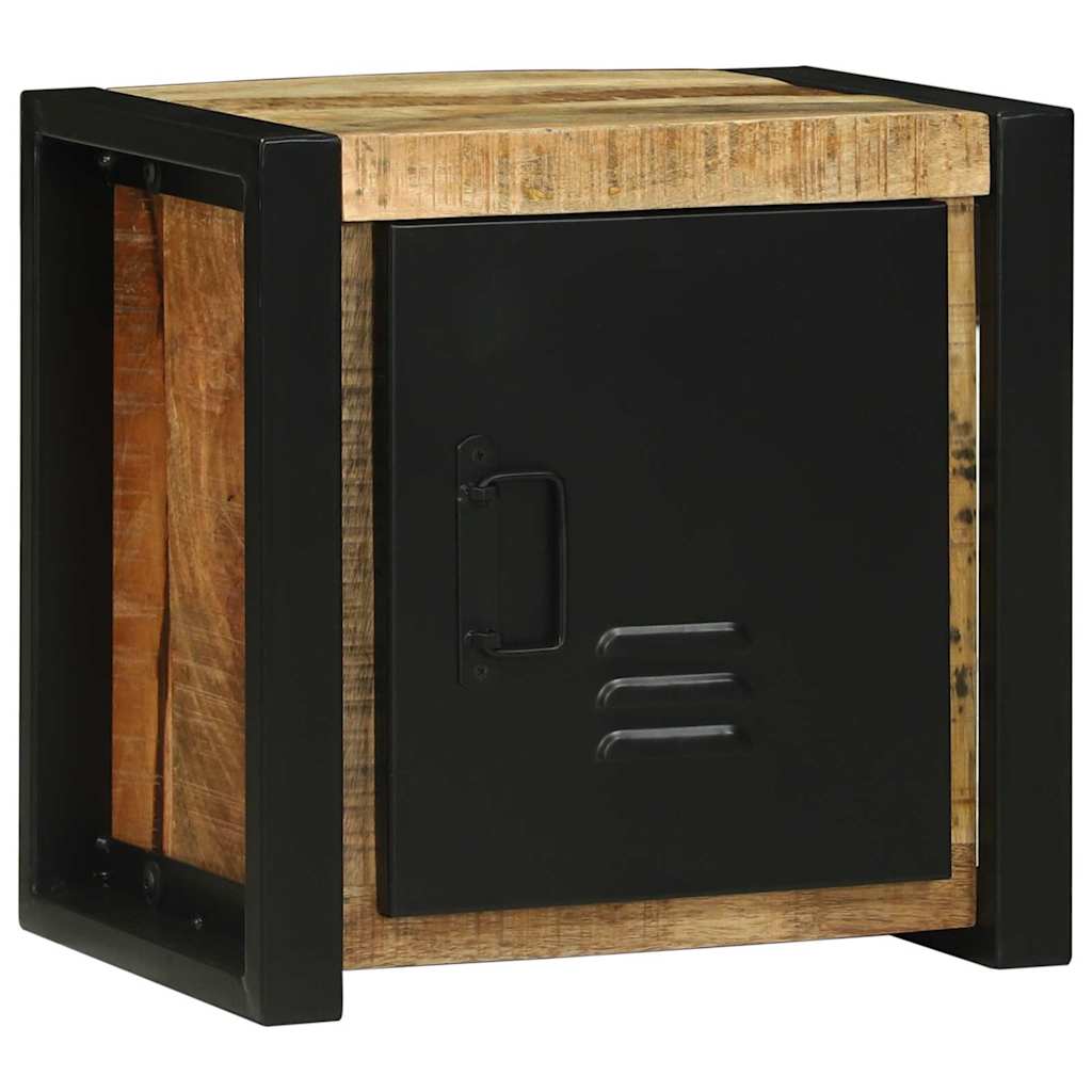 Badezimmermöbel-Set 4 pcs Braun und Schwarz Massivholz Mango