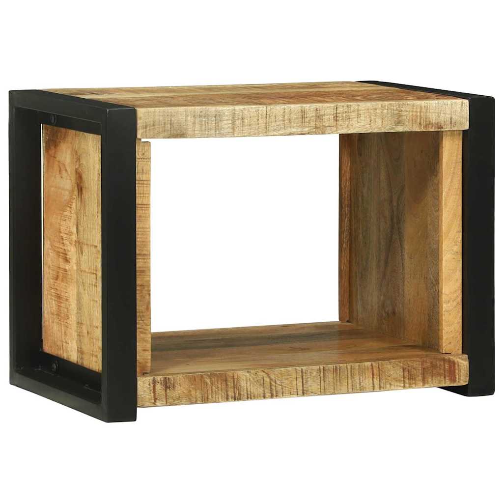 Badezimmermöbel-Set 4 pcs Braun und Schwarz Massivholz Mango