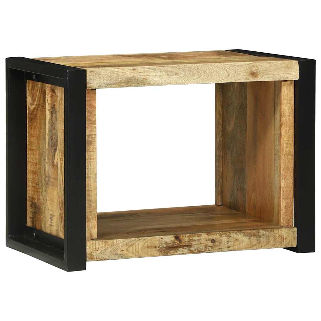 Badezimmermöbel-Set 4 pcs Braun und Schwarz Massivholz Mango