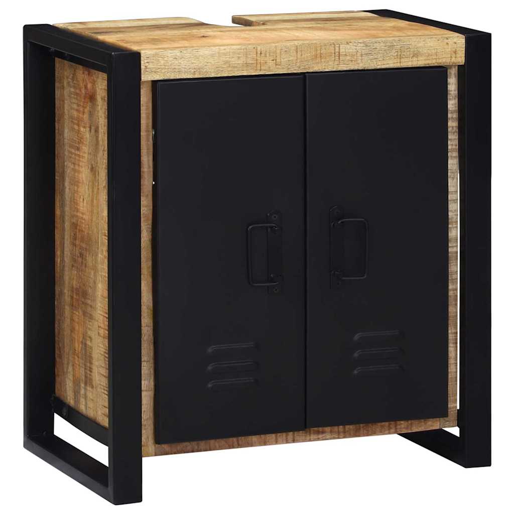 Badezimmermöbel-Set mit Regal 4 pcs Braun Massives Mangoholz