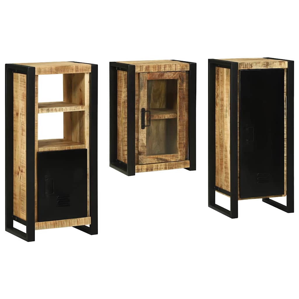 Badezimmermöbel-Set mit Regal 3 pcs Braun Massivholz Mango