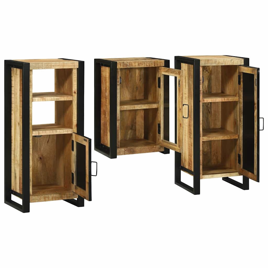 Badezimmermöbel-Set mit Regal 3 pcs Braun Massivholz Mango