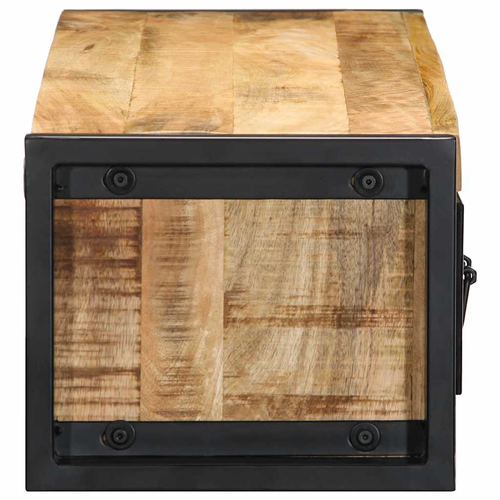 TV-Schrank 100x30x25 cm Raues Massivholz Mango
