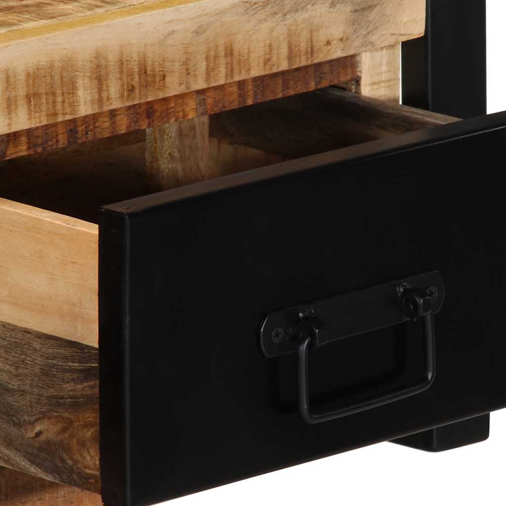 TV-Schrank 100x30x25 cm Raues Massivholz Mango