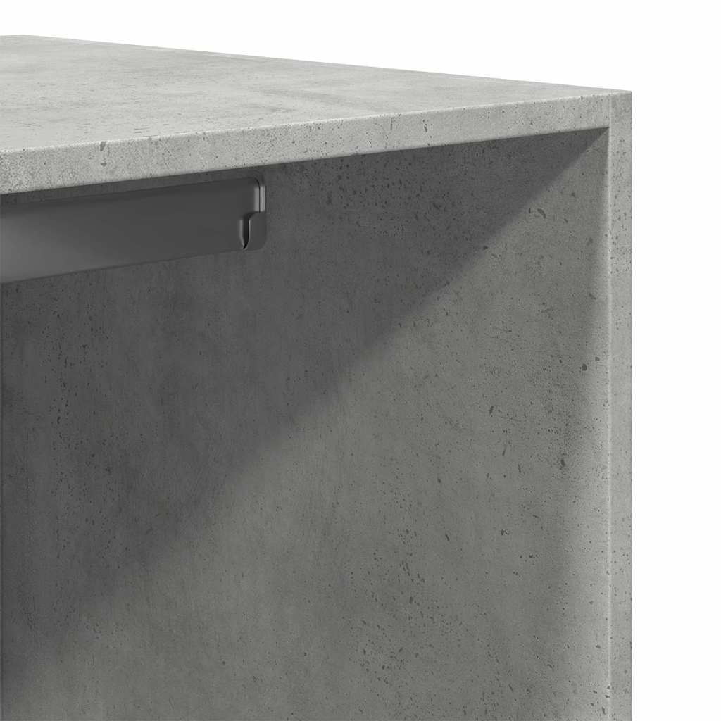 Kleiderschrank Betongrau 80x50x200 cm Holzwerkstoff