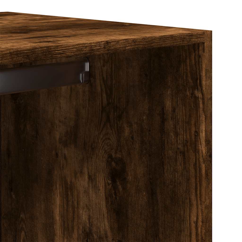 Kleiderschrank Räuchereiche 80x50x200 cm Holzwerkstoffs
