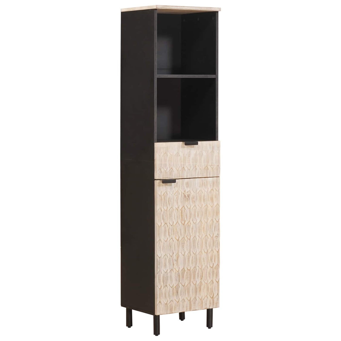 Badezimmer Sets mit Regal 3 pcs Weiße gewaschene Oberfläche