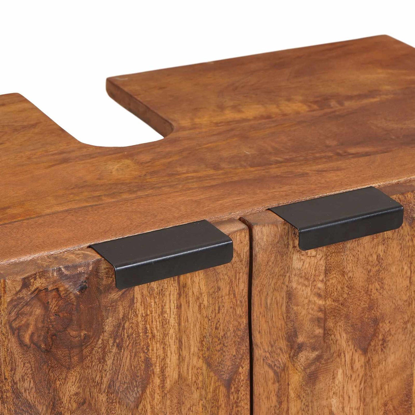 Badezimmer Sets 2 pcs Akazie Braun Winish Massivholz Mango