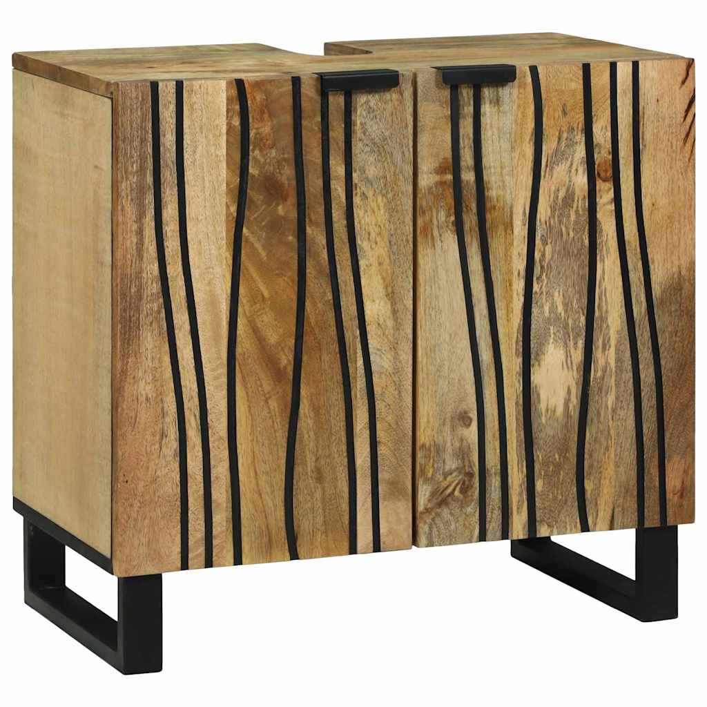 Badezimmermöbel-Set mit Regal mit Tür 2 pcs Braun Holzwerkstoff