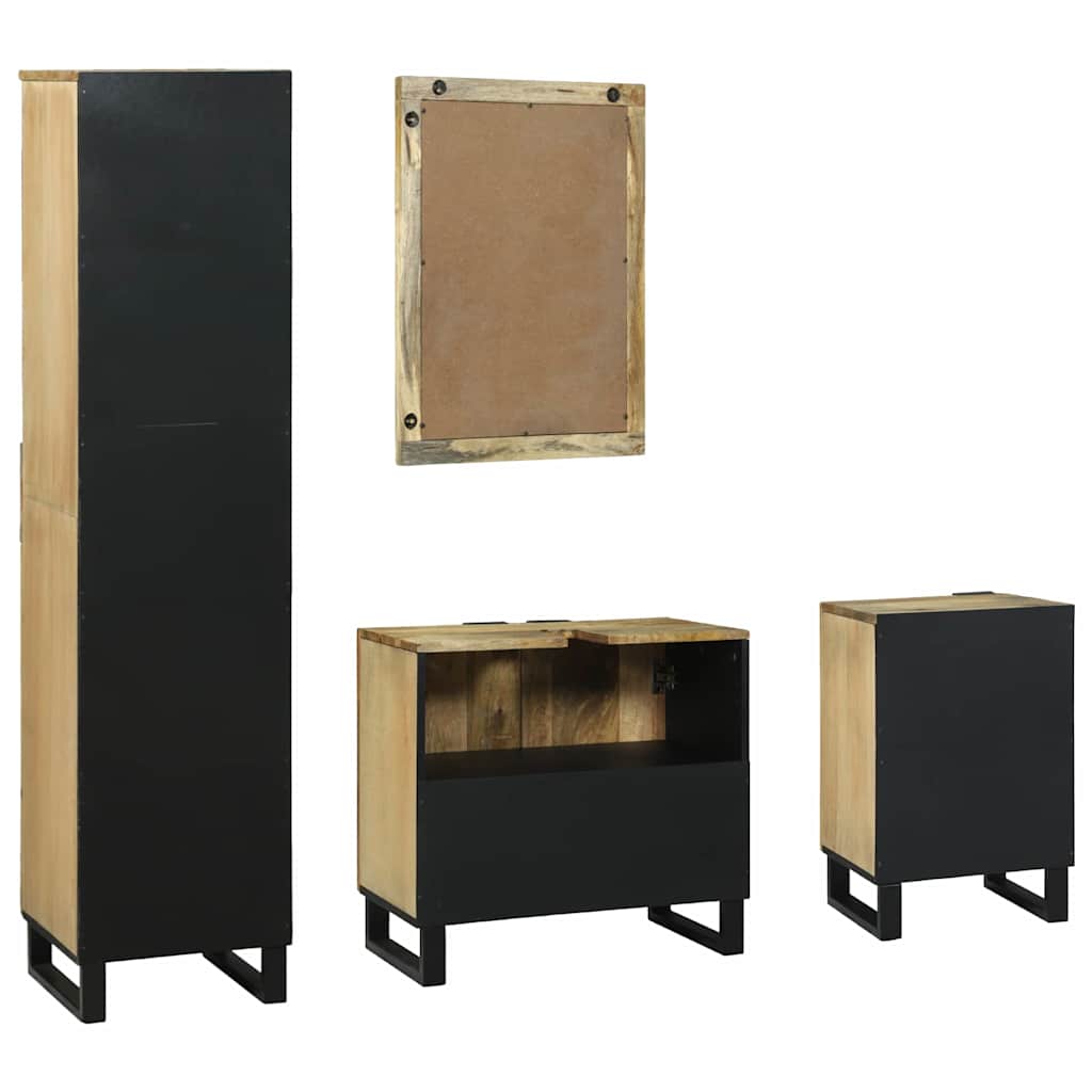 Badezimmermöbel-Set mit Schubladen 4 pcs Braun Holzwerkstoff