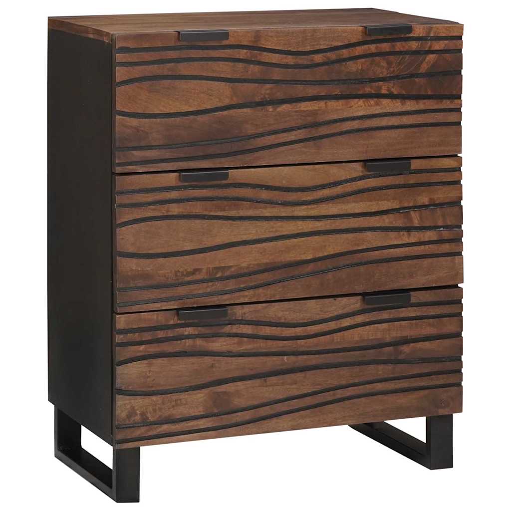 Badezimmermöbel-Set mit Schubladen 3 pcs Braun Holzwerkstoff