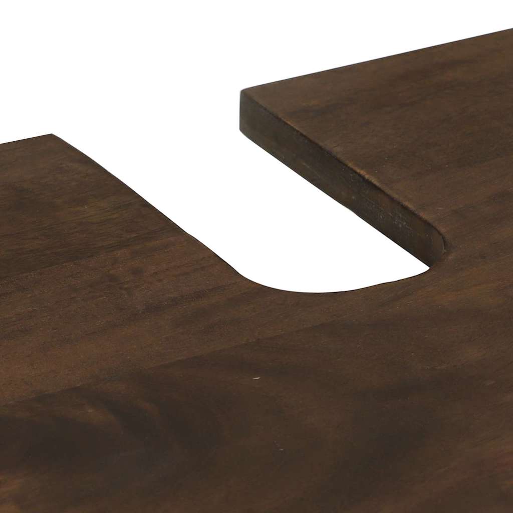 Badezimmermöbel-Set mit Regal 2 pcs Walnussbraun Holzwerkstoff