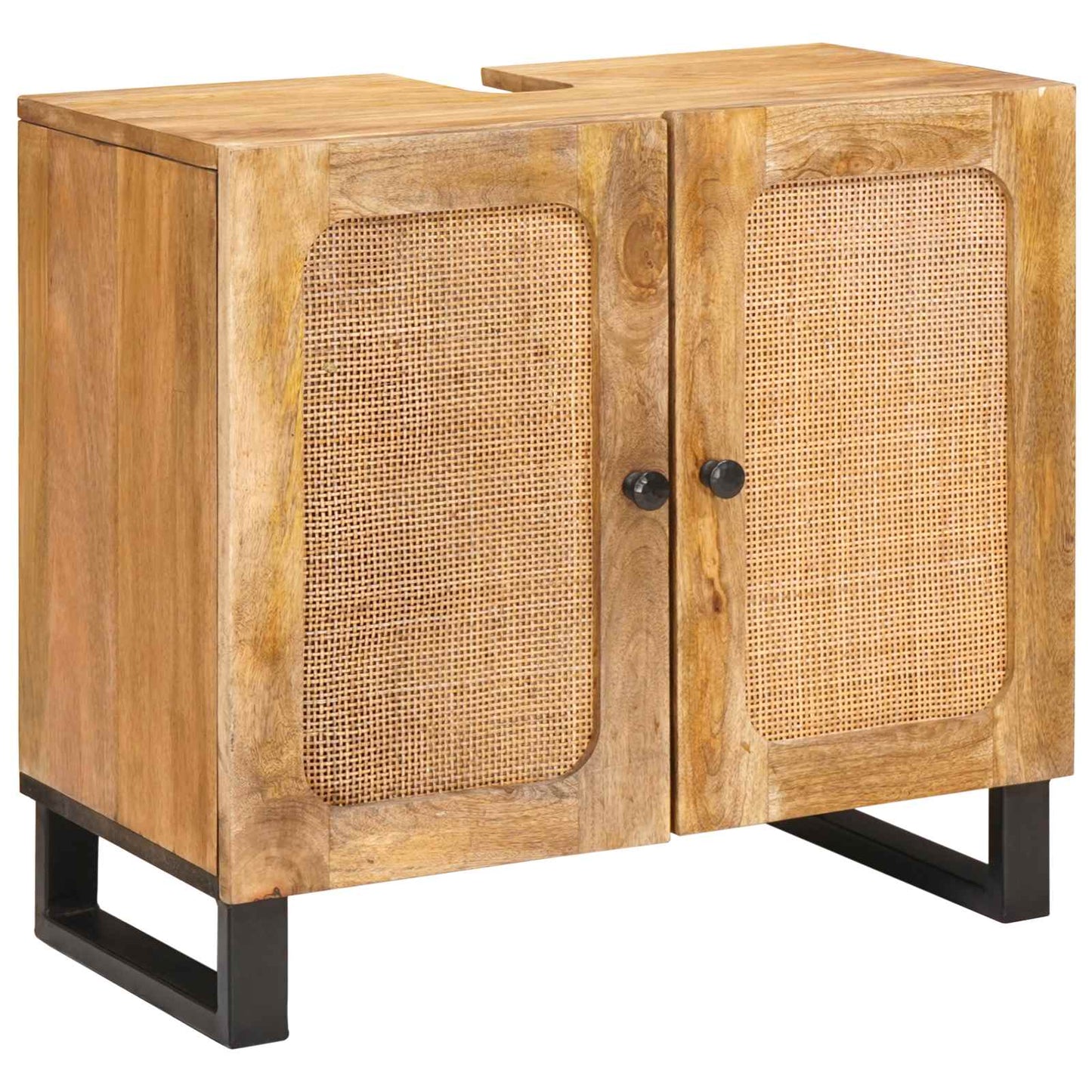 Badezimmer Sets mit Schubladen mit Regal Natur Massivholz Mango