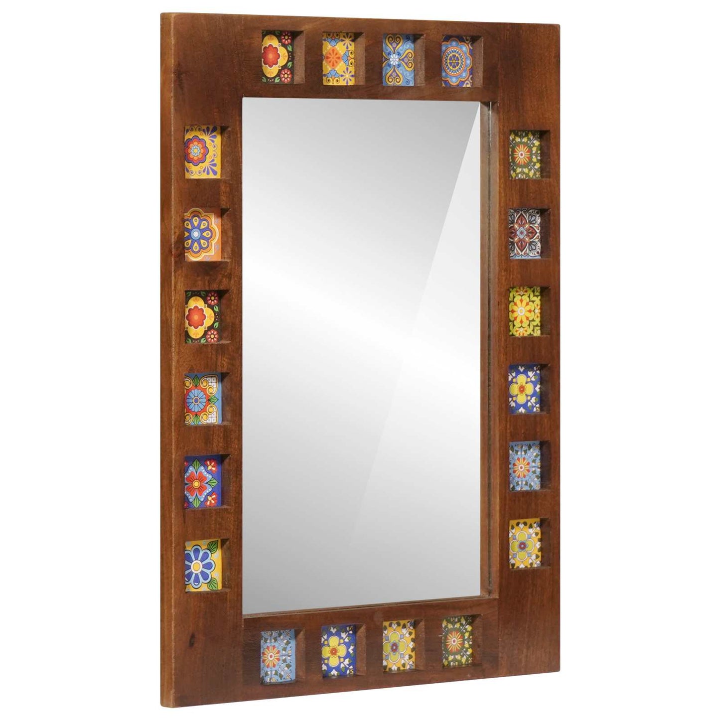 Badezimmermöbel-Set Wandmontiert 2 pcs Walnuss Massivholz Mango