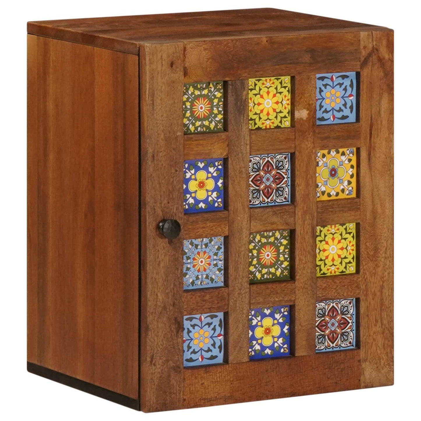 Badezimmermöbel-Set mit Regal 5 pcs Walnuss Massivholz Mango