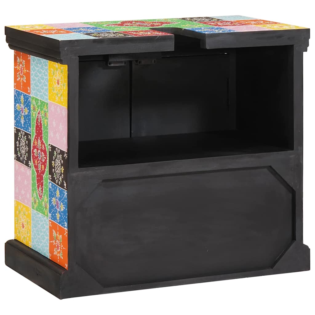 Waschbeckenunterschrank Braun 60 x 35 x 55 cm Massivholz Mango