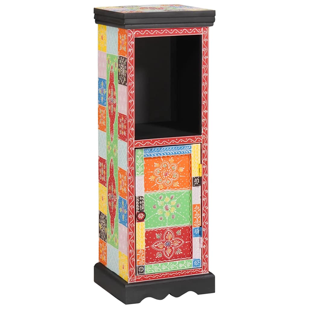 Kommode mit Tür Mehrfarbig 30 x 30 x 90 cm Massivholz Mango