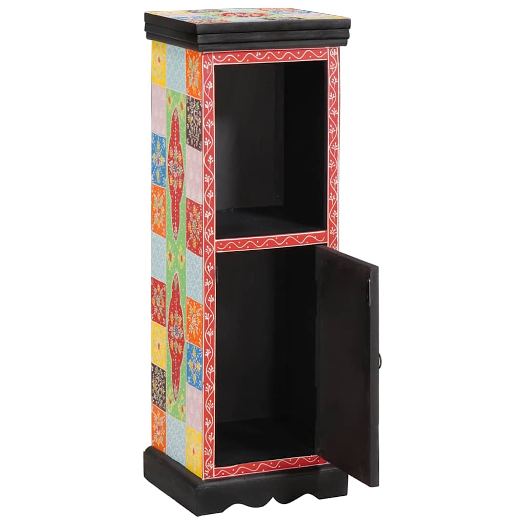 Kommode mit Tür Mehrfarbig 30 x 30 x 90 cm Massivholz Mango