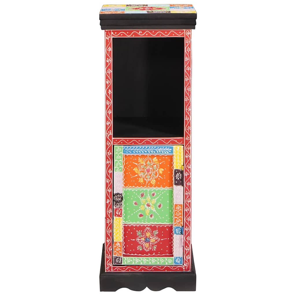 Kommode mit Tür Mehrfarbig 30 x 30 x 90 cm Massivholz Mango