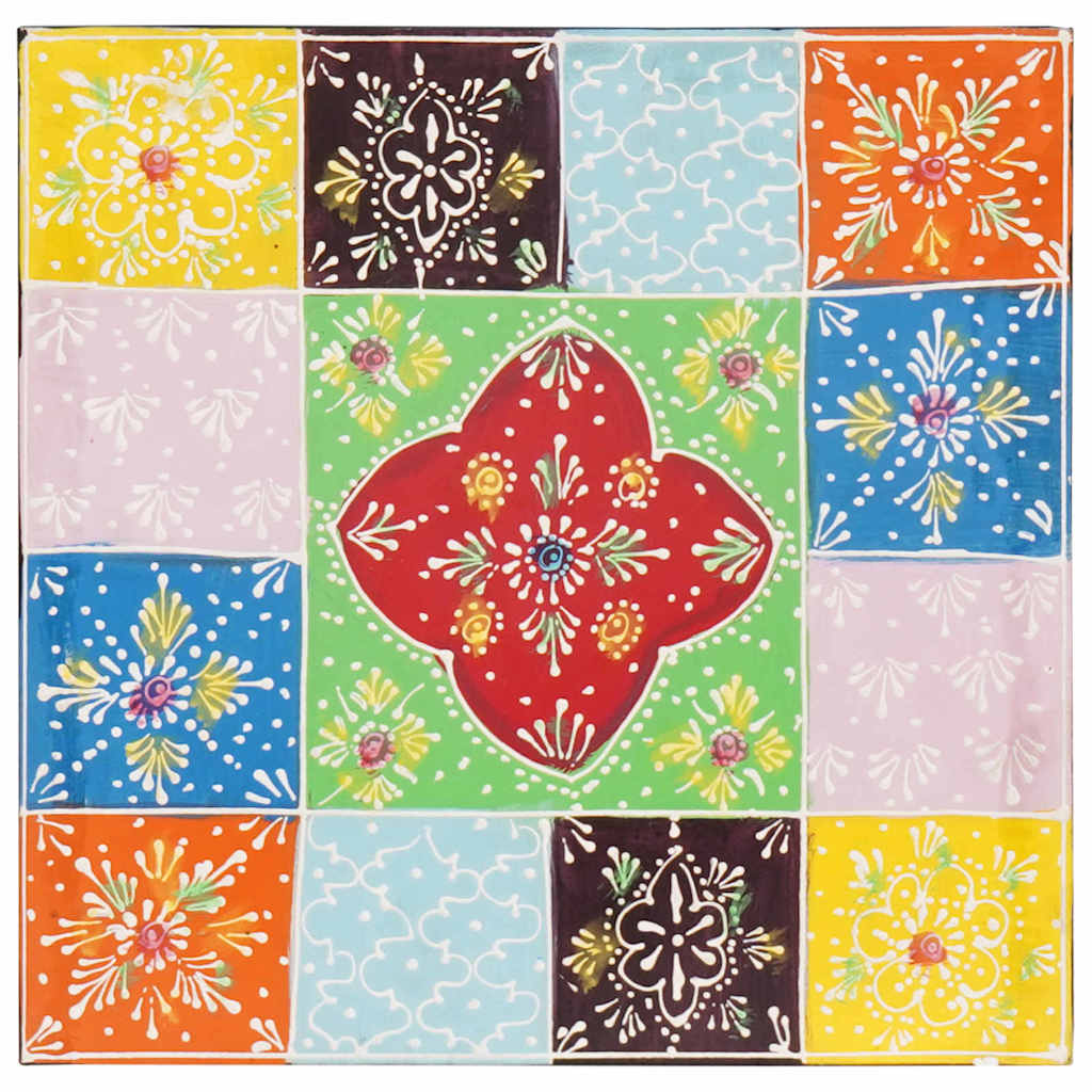 Kommode mit Tür Mehrfarbig 30 x 30 x 90 cm Massivholz Mango