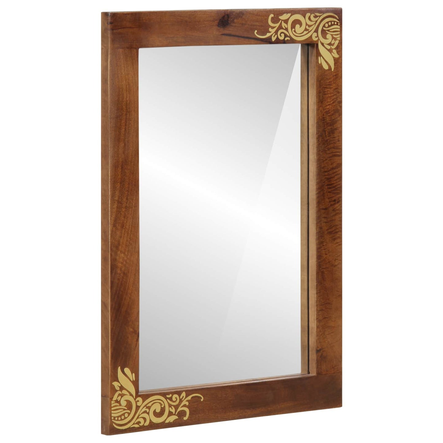 Badezimmerschrank-Set mit Tür 2 pcs Honigbraun Massivholz Mango