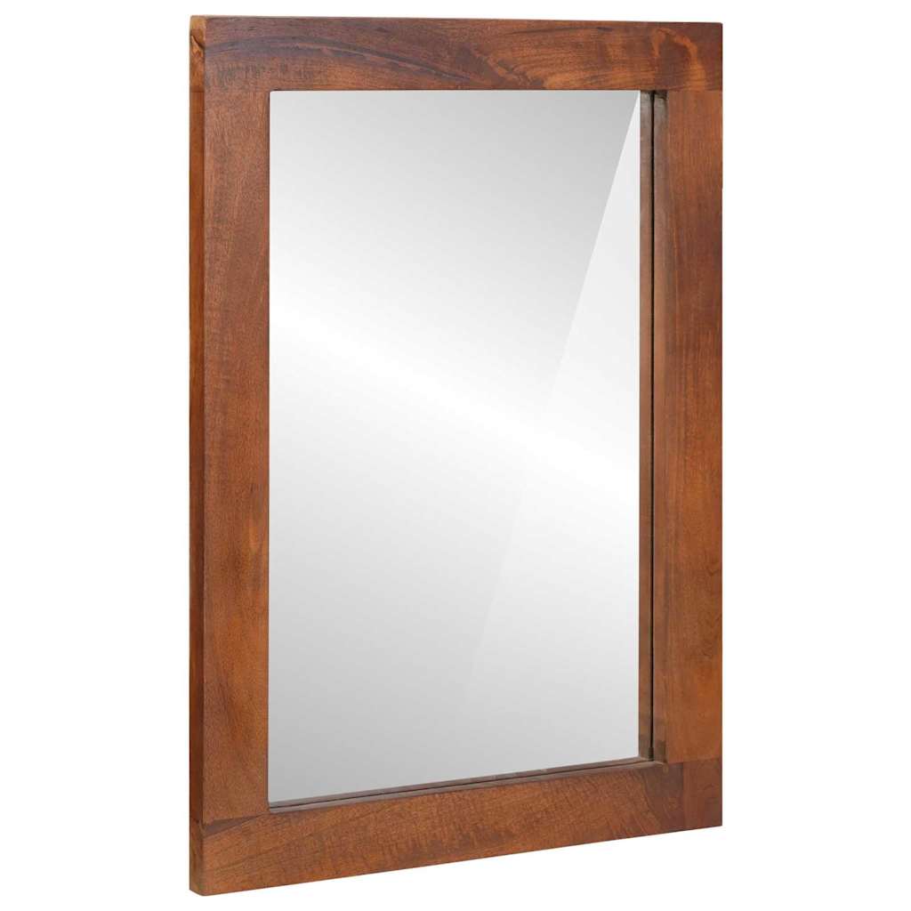 Badezimmerschrank 4 pcs Braun und Schwarz Massivholz Mango