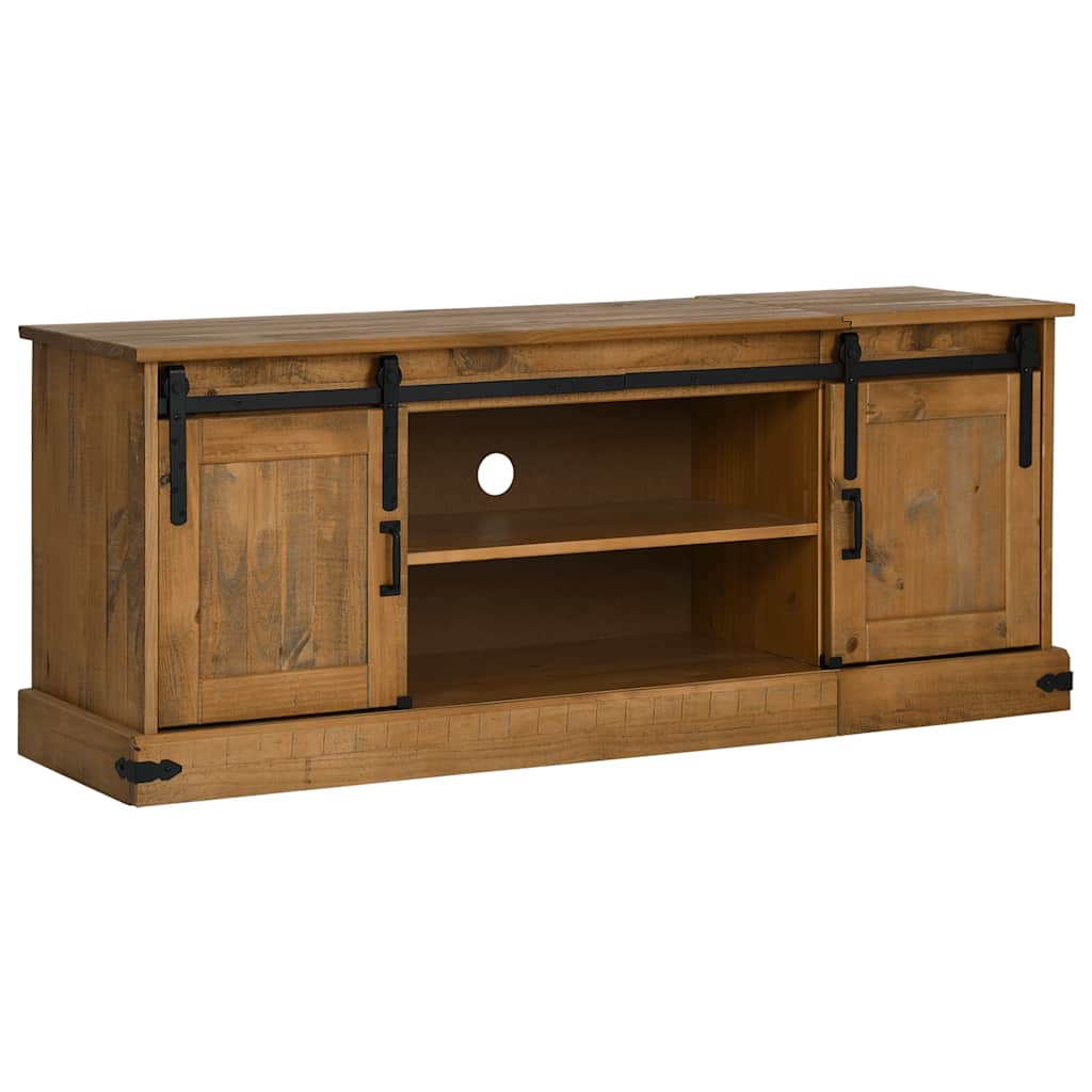 TV-Schrank HALDEN 2 Schiebetüren 150x40x60 cm Massivholz