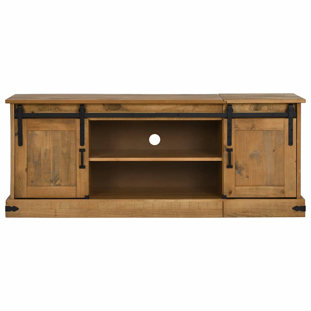 TV-Schrank HALDEN 2 Schiebetüren 150x40x60 cm Massivholz