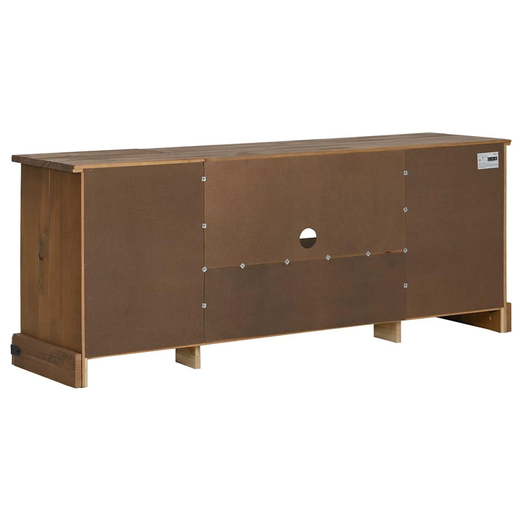 TV-Schrank HALDEN 2 Schiebetüren 150x40x60 cm Massivholz