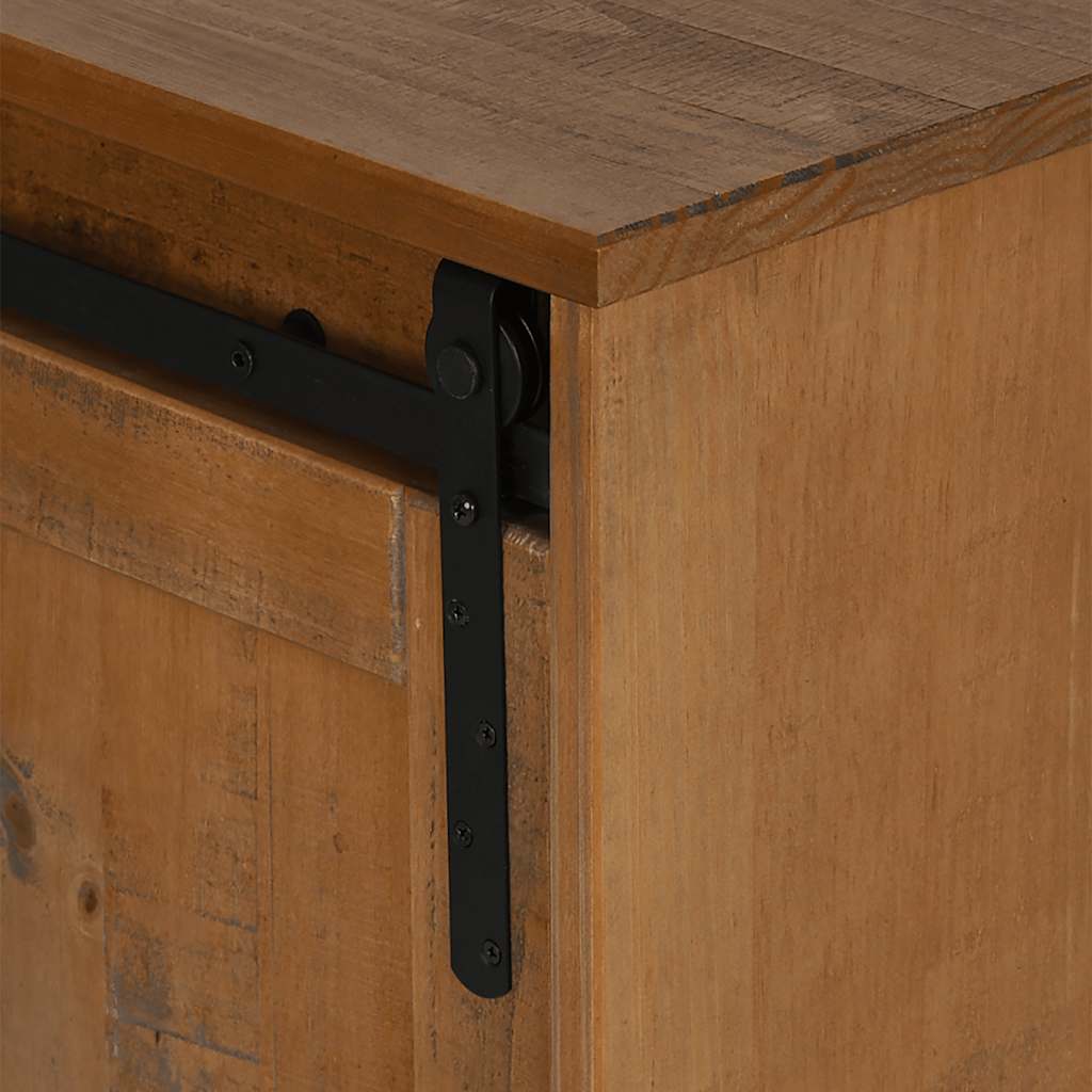 TV-Schrank HALDEN 2 Schiebetüren 150x40x60 cm Massivholz
