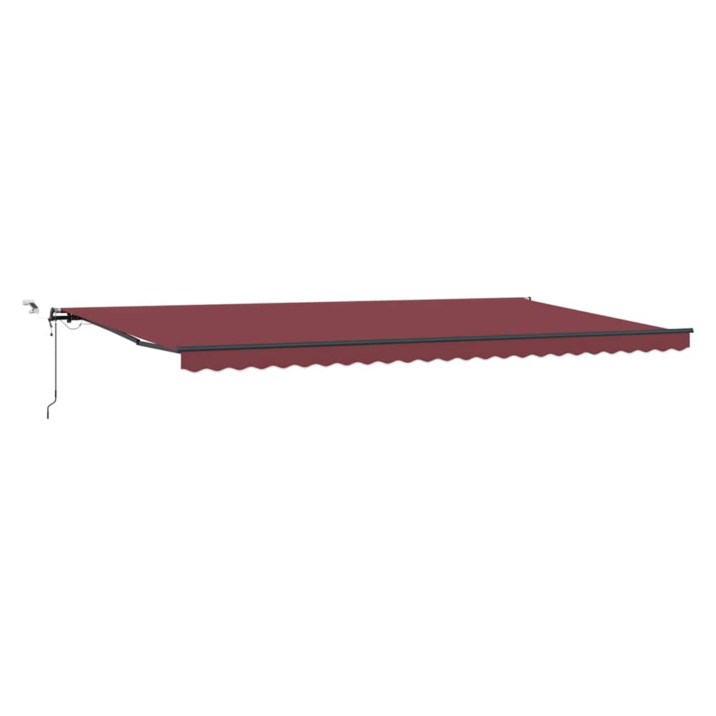 Markise Automatisch mit LEDs Weinrot 600x300 cm