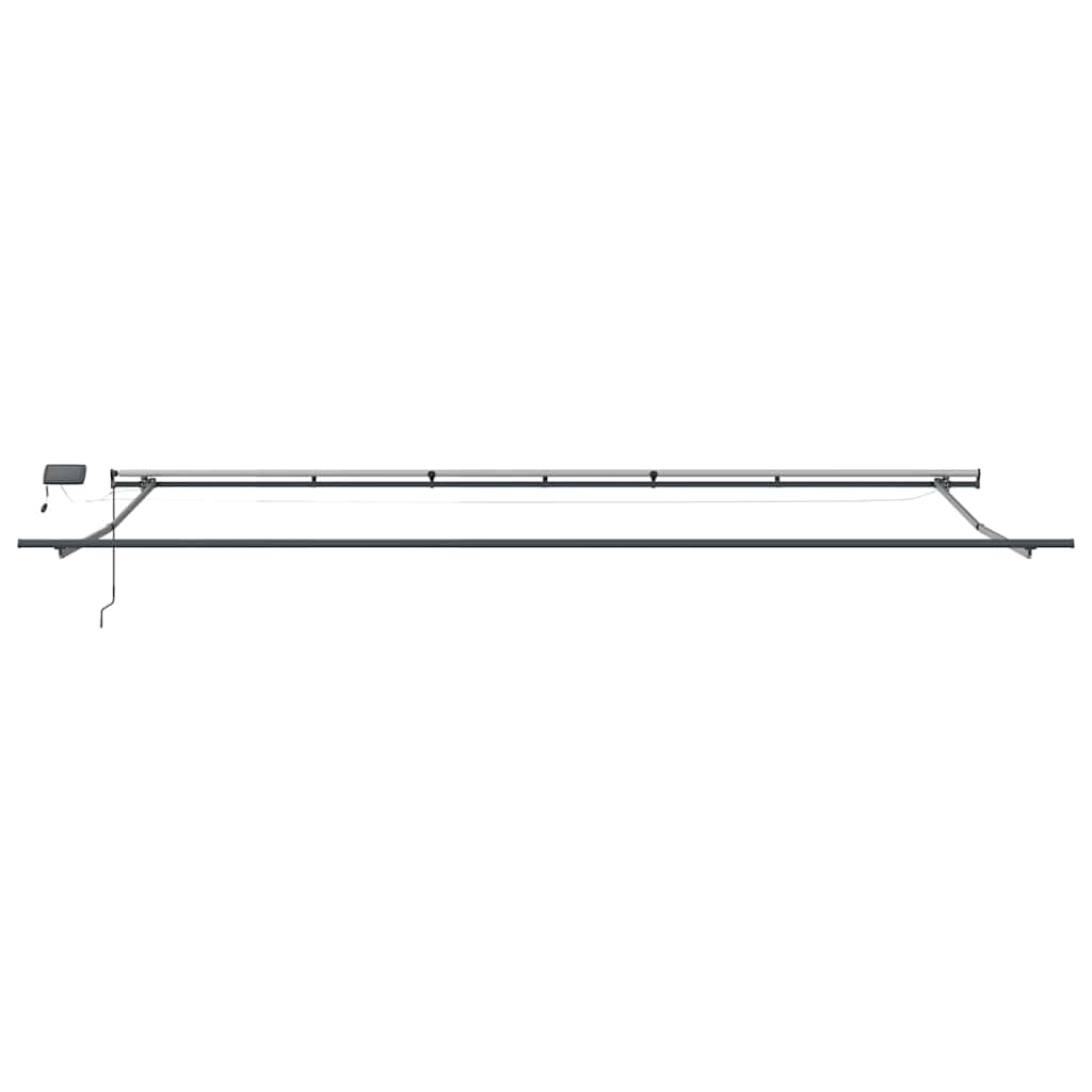 Markise Manuell mit LEDs Braun 600x300 cm