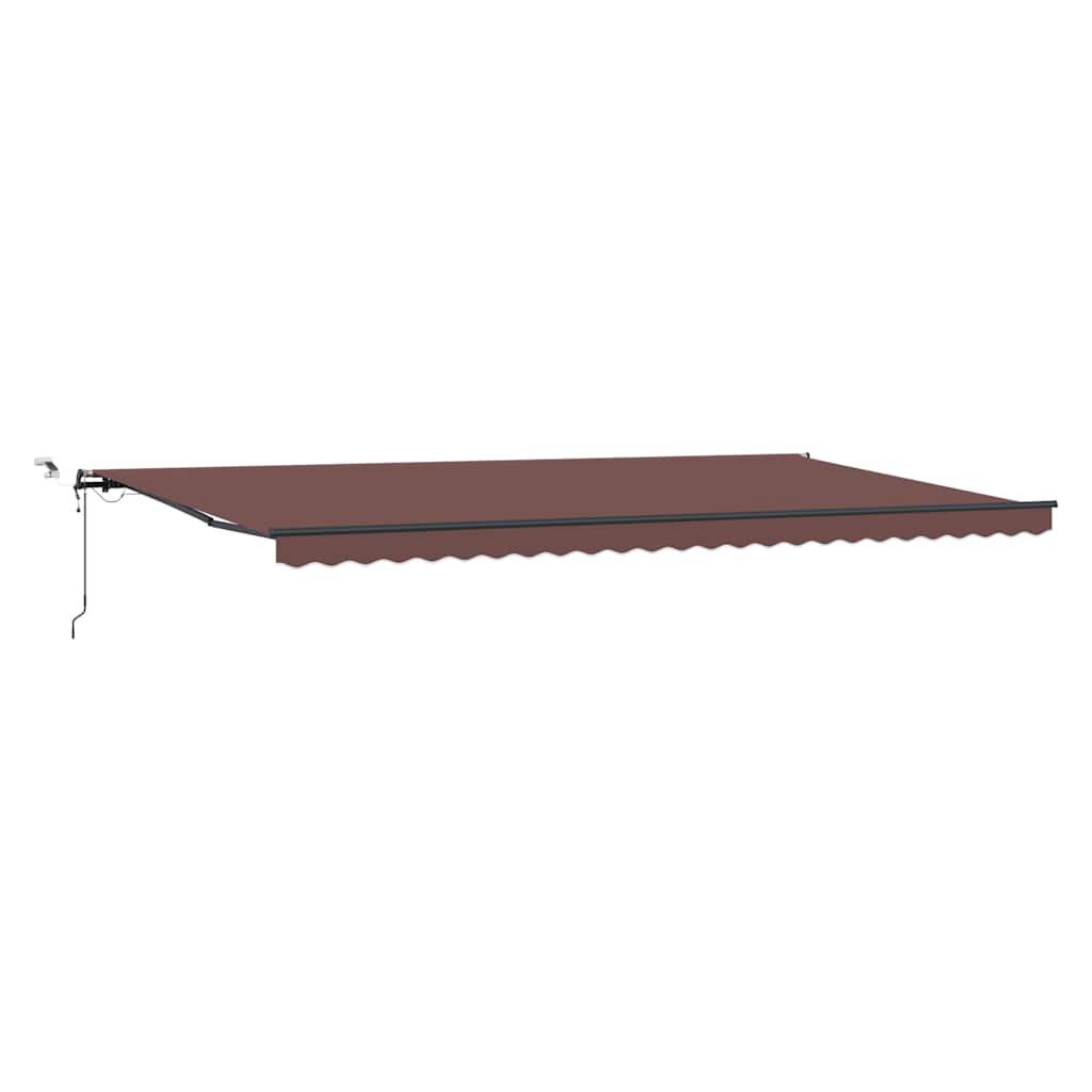 Markise Automatisch mit LEDs Braun 600x300 cm
