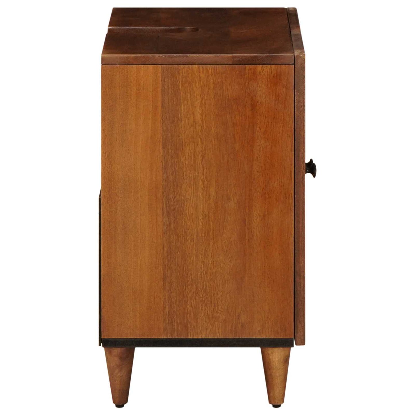 Waschbeckenschrank mit Speicher mit Tür Walnuss 62 x 33 x 58 cm