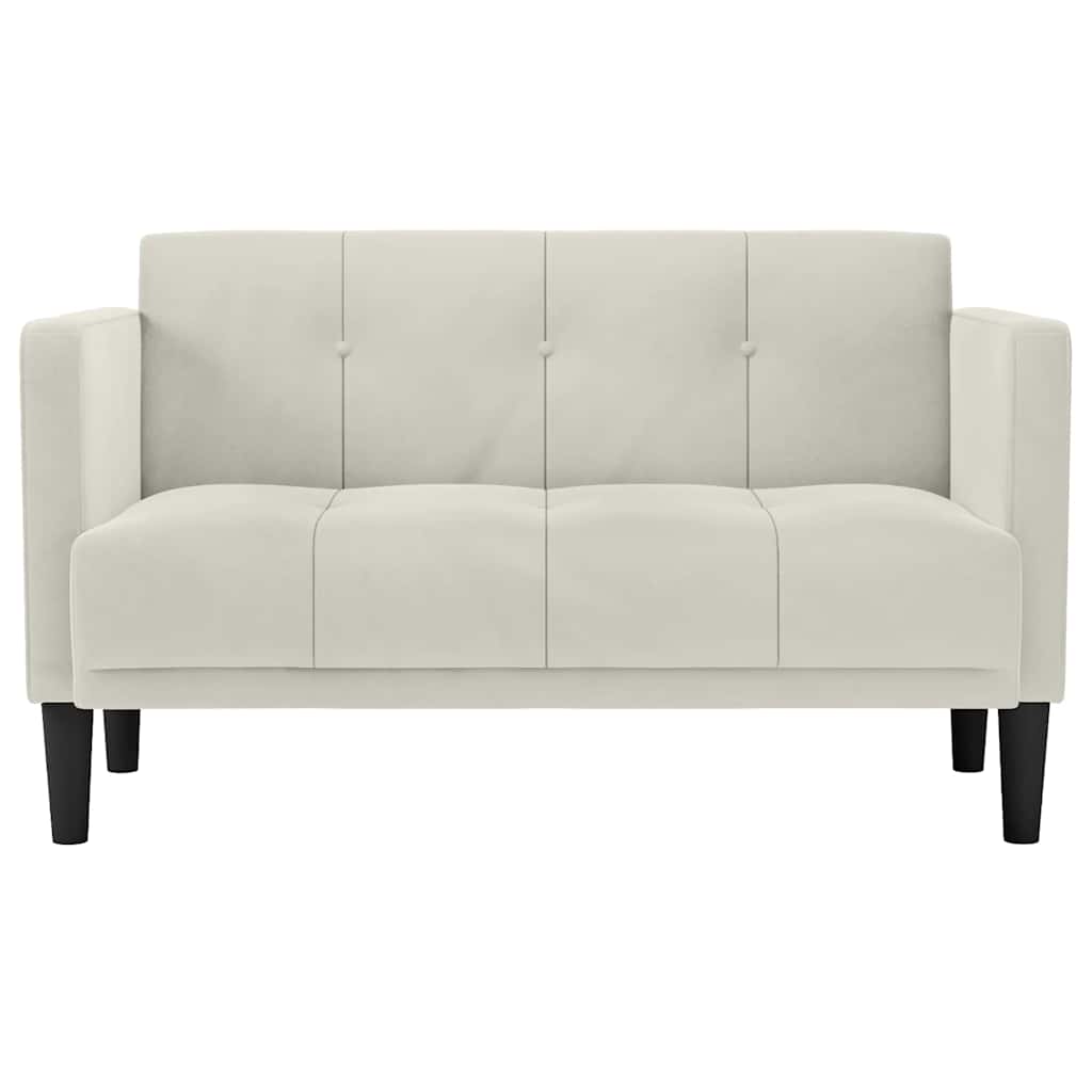 Zweisitzer-Sofa Creme 111 cm Samt