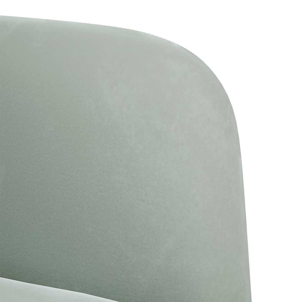 Zweisitzer-Sofa Hellgrau 109 cm Samt
