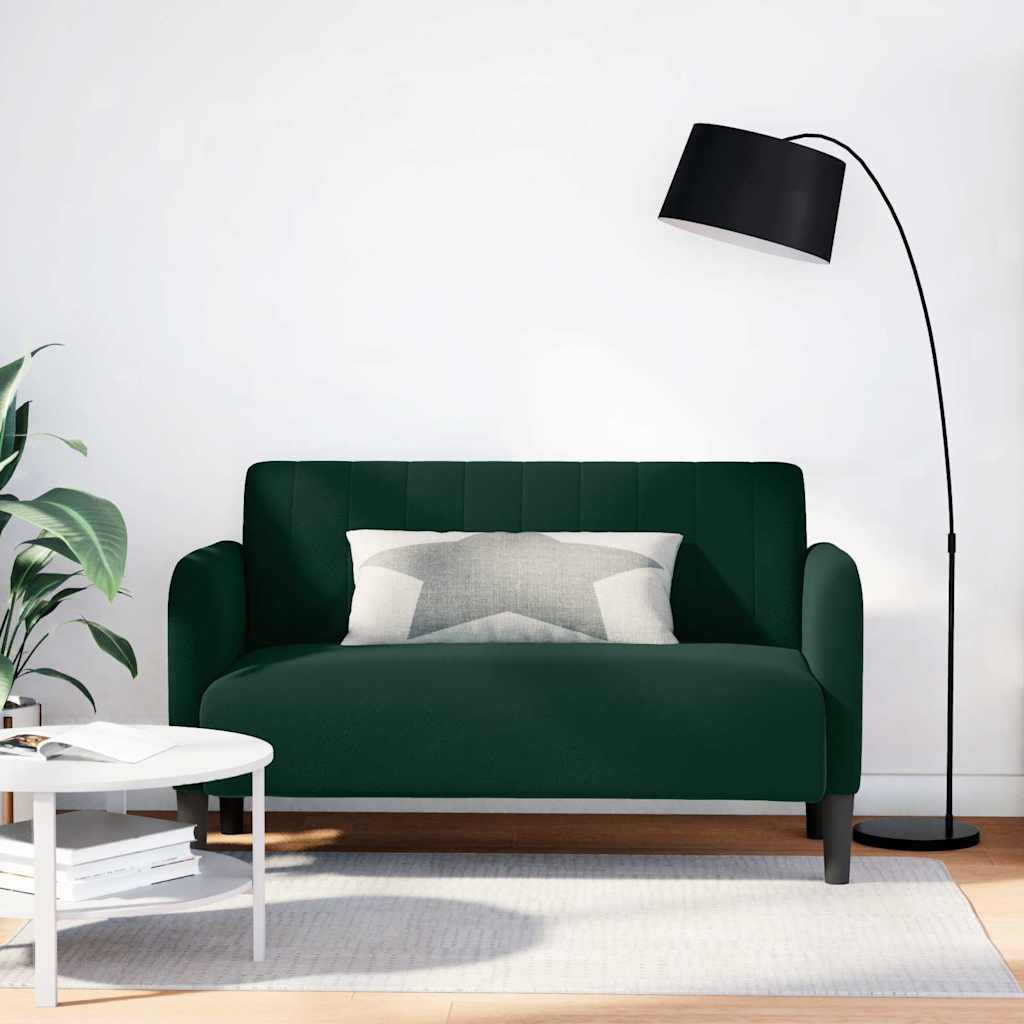 Zweisitzer-Sofa Dunkelgrün 109 cm Samt