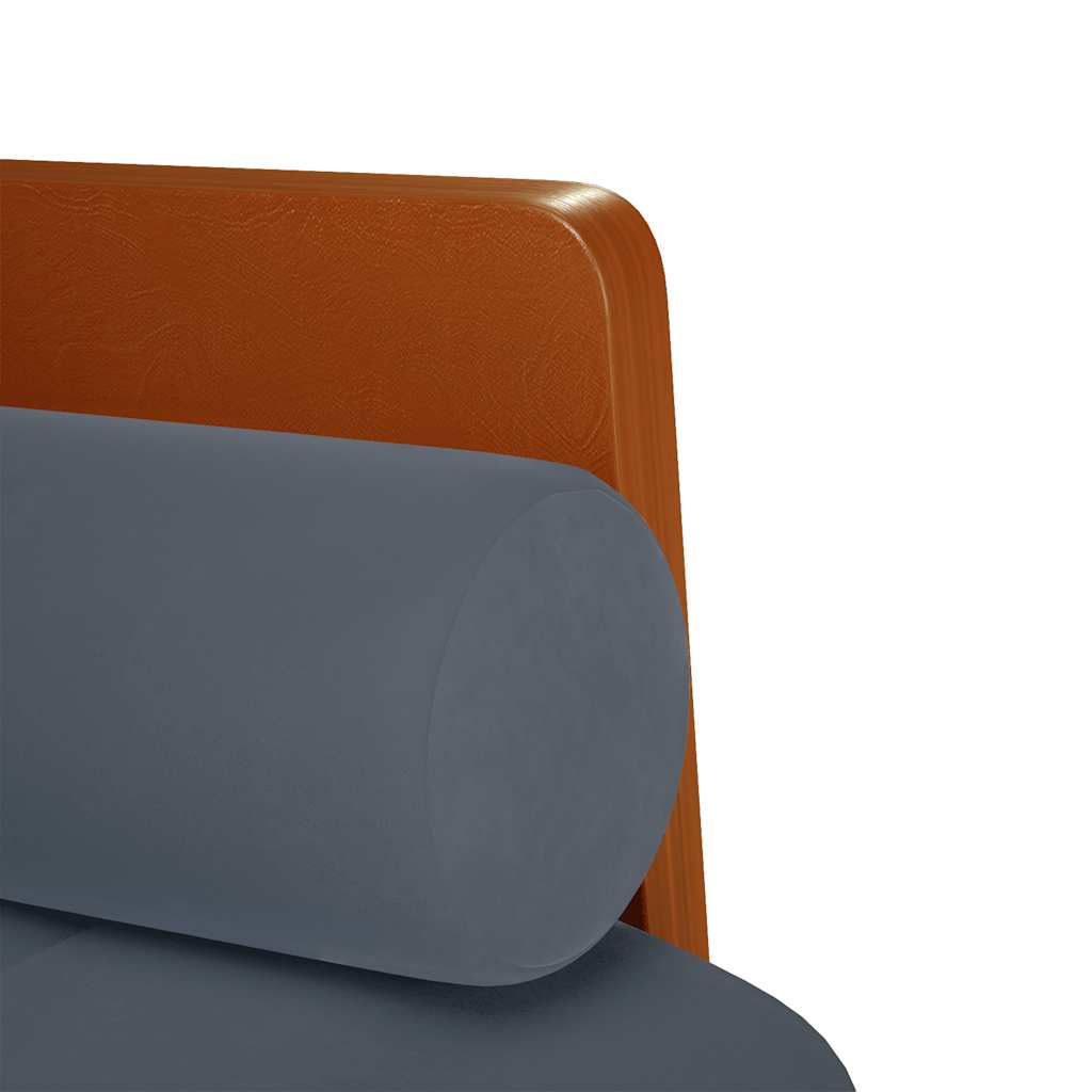 Zweisitzer-Sofa mit Nackenrollen Dunkelgrau 110 cm Samt