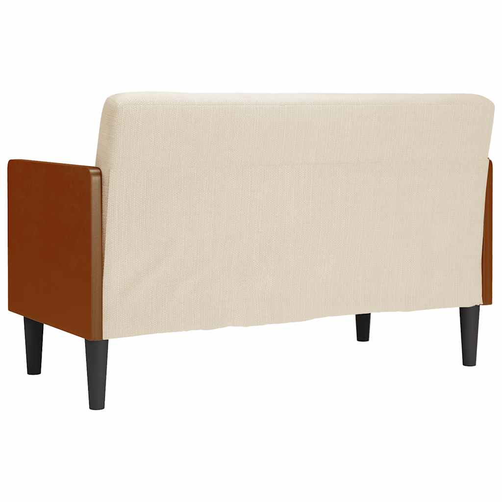 Zweisitzer-Sofa mit Nackenrollen 110 cm Leinen